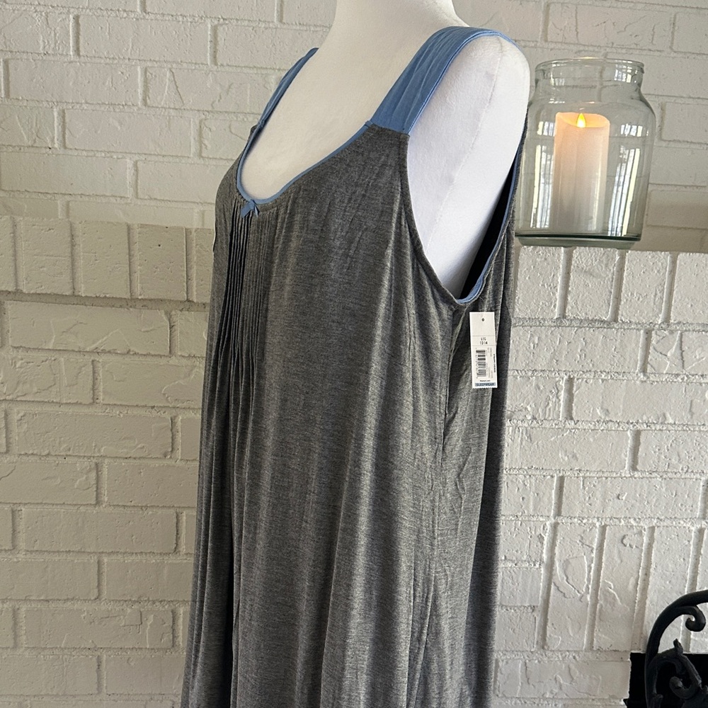 George Gray and Blue Women's Sleep Dress - Picture 9 of 12
